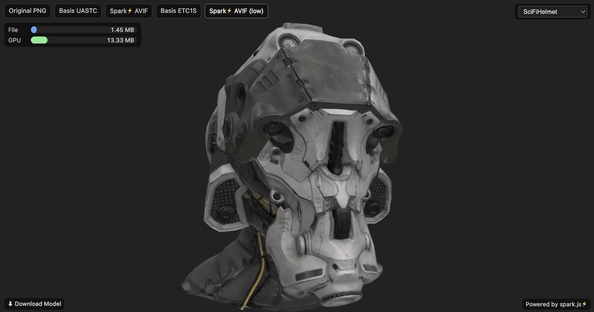 spark.js glTF demo