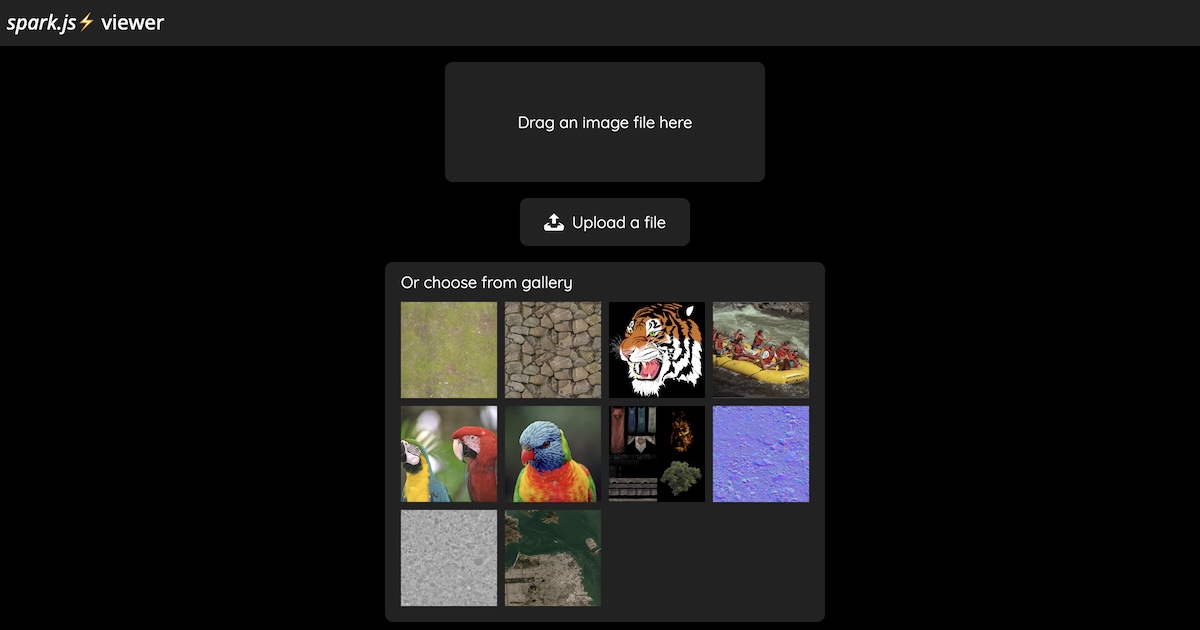 spark.js Image viewer screenshot