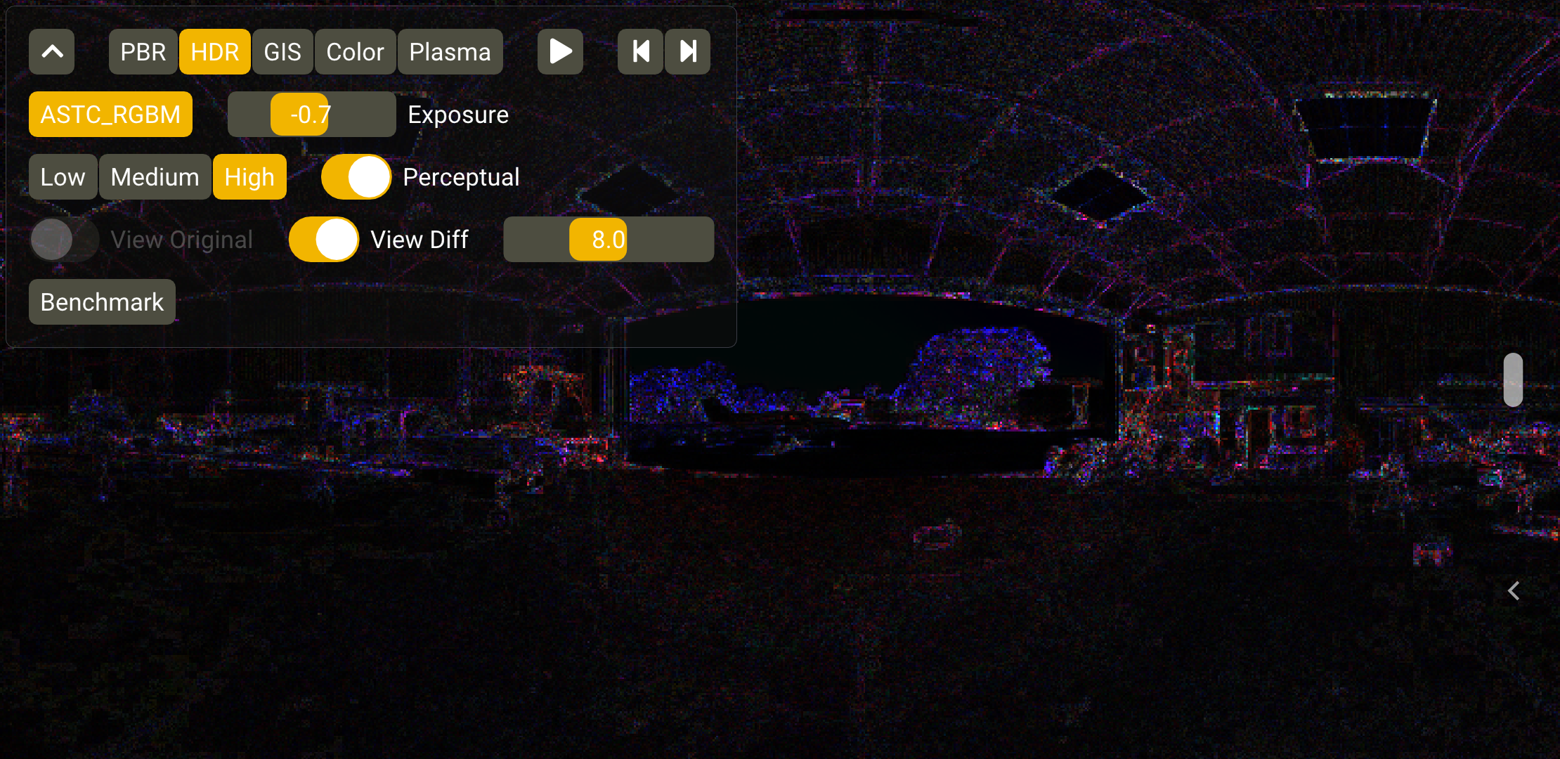Spark Demo: HDR environment in diff mode